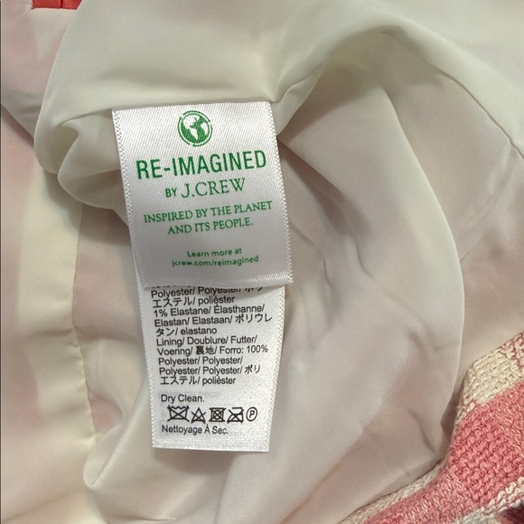 J. Crew Pink and Cream Plaid Blazer with Gold Buttons - Picture 5 of 5